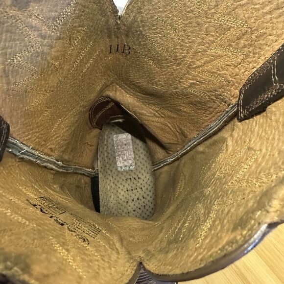 Ariat Heritage R Toe Western Leather Boot Women's Sz 11B Cowgirl Distress Brown - Picture 14 of 14